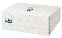 Tork Facial Tissue Paper 110 x 209mm, 2 Ply, White, 100 Tissues,  1 * Box