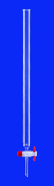 Chromatography column with PTFE stopcock