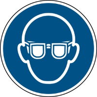 Eye Protection Sign, 10mm, 1 * 1 Item