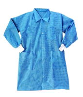 Lab coat, Cleanroom, VWR®, Basic, Disposable, SMS, Blue, with pockets, press-stud fastening, 2X-Large, 1 * 30 Items