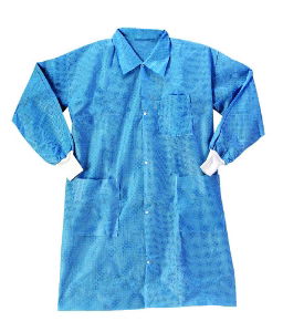 Lab coat, Cleanroom, VWR®, Basic, Disposable, SMS, Blue, with pockets, press-stud fastening, 2X-Large, 1 * 30 Items