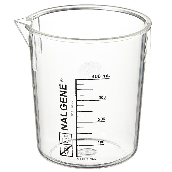 Beaker low form graduated, PMP 400ml, Nalgene 1 * 6 items