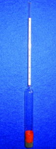 Hydrometer, Baume, 0 - 50° Bé, 1.0° @ 15°C, 1 * 1 Item