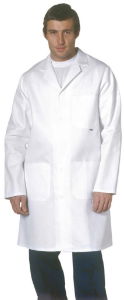 Labcoat 100% Cotton V-Neck White, Size L 1 * 1 Item