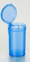 Container flip top hinged lid 90ml, Blue, PP, AS, 1 * 350 items