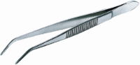 Forcep Bent Fine 115mm Nick.Coat [1]