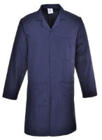 Labcoat Polycotton V-Neck Navy, Size XXXL 1 * 1 Item