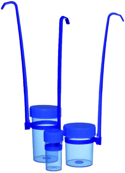 Dipper, 90ml, with removable handle, PP, Blue, height 290mm, diameter 43mm, hinged cap, 1 * 150 Items