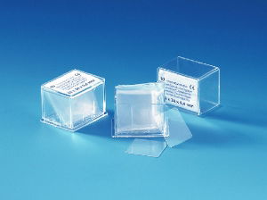 Cover glasses for counting chambers, LxW: 20 x 26mm, Thickness: 0.4mm; 1 * 10 items