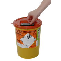 Sharpsguard Sharps Container, Disposal Rigid Type to BS7320/UN Approved, Polypropylene, 3.75 Litre Orange Lid 1 * 1 Item