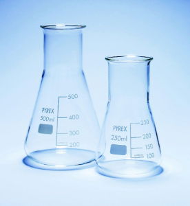 Flask, 250ml, Conical, wide neck, Pyrex, 1 * 10 Items
