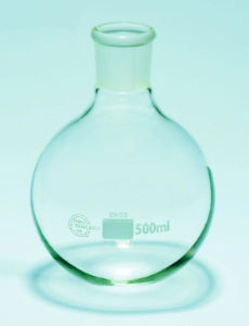 Flask, 100ml, round bottom, short neck, glass socket NS24/29, 1 * 5 Items