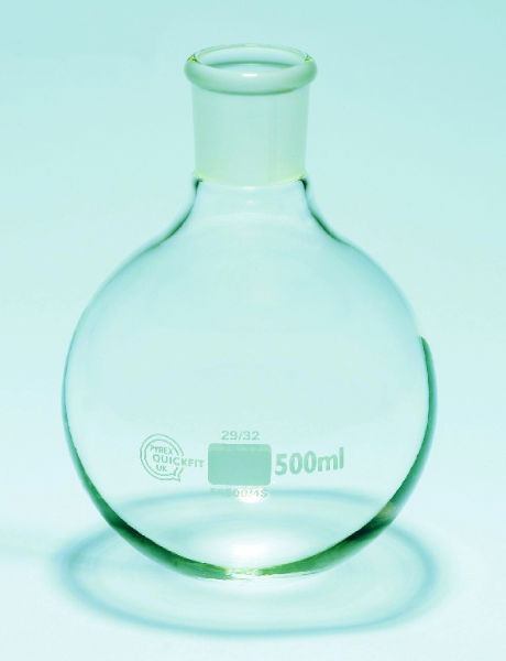 Flask, 100ml, round bottom, short neck, glass socket NS24/29, 1 * 5 Items