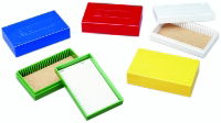 Slide box with lid, 100 place, nickel plated clasp and hinge pin, Cork lined, 171× 222× 33mm, Red, 1 * 1 Item