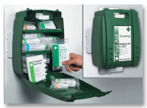 First Aid kit, 1-10 person statutory, in case with wall bracket, 1 * 1 Kit