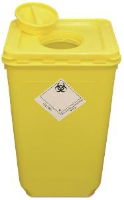 WIVA 60L Clinical waste container, Yellow - Lid to be ordered seperately (DANIWIVLIDSOLYEL); 1 * 1 item