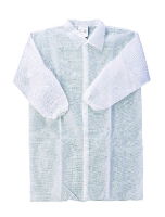 VWR Labcoat, Medium, Snap Front, Elastic Cuffs, Small Fabric is strong, light weight, breathable, White 1 * 25 items