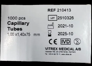 75mm Capillary Tube Pk 1000