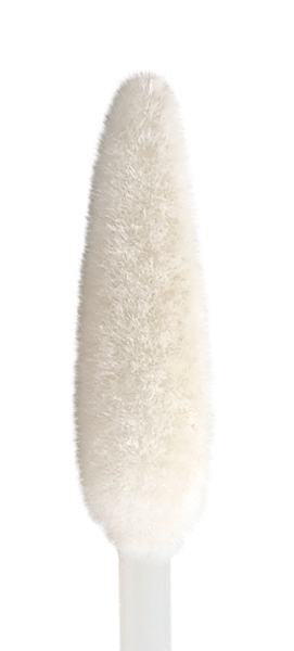 Swabs flocked plain, Endocervical, Plastic/Nylon Fibre, IRR, individually wrapped, paper peel pouch, 1 * 100 items